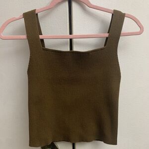 Knit Brown Sleeveless Top S